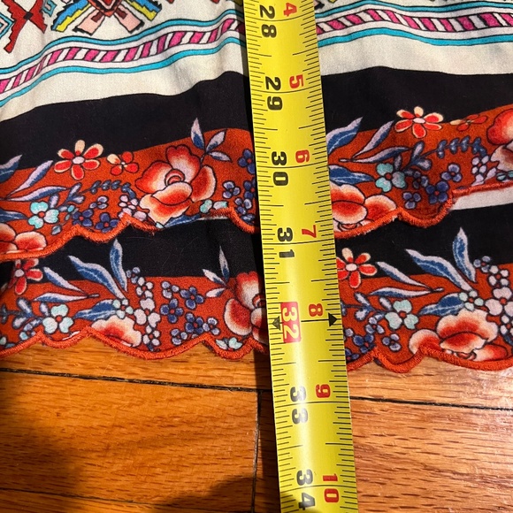 Johnny Was Large Hollywood Bold Boho Floral Cover-up A-line Tunic Mini - Picture 10 of 10